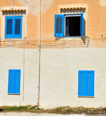 Favignana Sicilya İtalya 'daki karakteristik ev