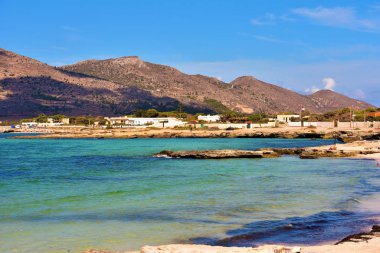 Trapani ilinin Favignana adası Sicilya İtalya