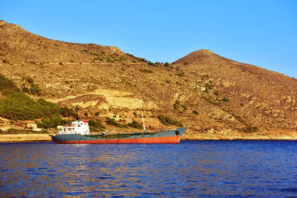 Freight Ship Favignana Sicily Italy — Stock Photo, Image