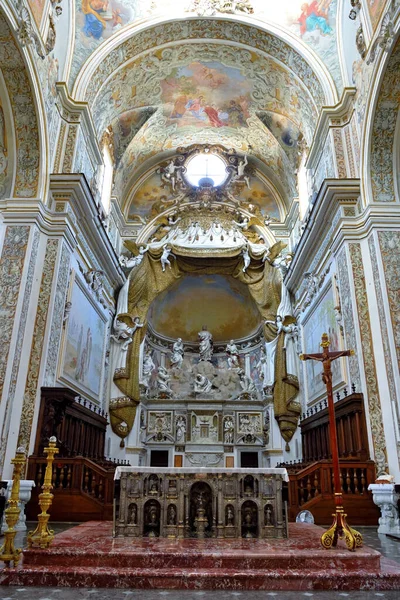 Interiér Katedrály Svatého Spasitele San Salvatore Hlavním Místem Katolické Bohoslužby — Stock fotografie