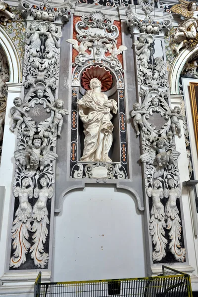 Interior Iglesia San Francisco Siglo Estilo Barroco Sep 2019 Mazara — Foto de Stock