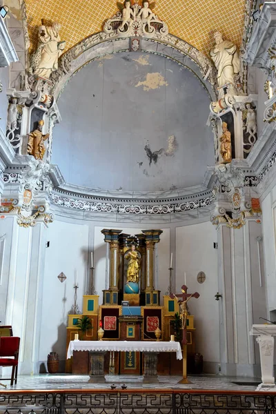 Interior Iglesia San Francisco Siglo Estilo Barroco Sep 2019 Mazara —  Fotos de Stock