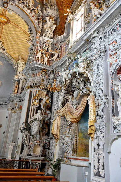 西圣弗朗西斯教堂内部 巴洛克风格2019年9月20日马扎拉 德尔瓦略西西里 — 图库照片