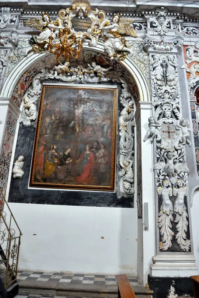 Intérieur Église Saint François Siècle Style Baroque Sep 2019 Mazara — Photo