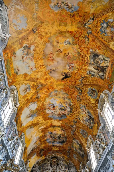 Interno Della Chiesa Francesco Secolo Stile Barocco Set 2019 Mazara — Foto Stock