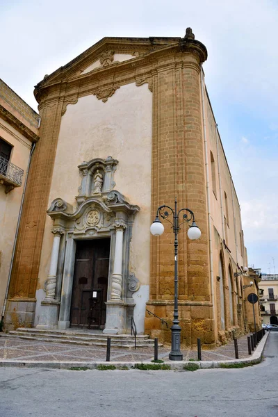 Szent Ferenc Templom Század Barokk Stílusban Mazara Del Vallo Szicília — Stock Fotó