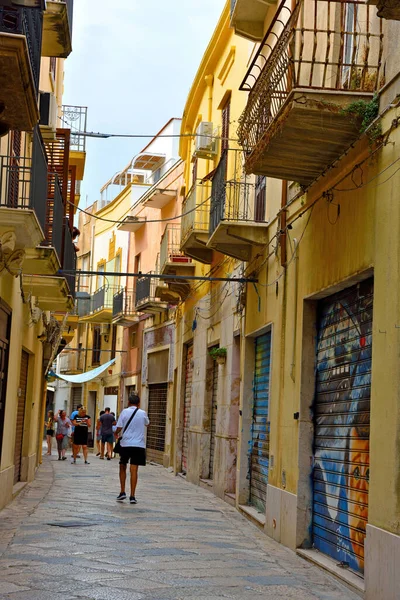 Kasbah Arab Quarter Historic Center Village20 Sep 2019 Mazara Del — Zdjęcie stockowe