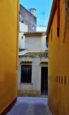 Mazara del vallo Sicilya yolu boyunca tarihi merkez ve seramik dekorasyonlar.