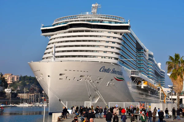 Battesimo Della Nave Crociera Madrina Penelope Cruz Feb 2020 Savona — Foto Stock