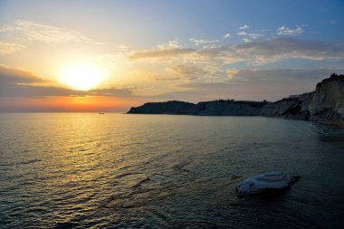 Türklerin Merdiveni (Scala dei Turchi) Akdeniz Sahili Agrigento İtalya