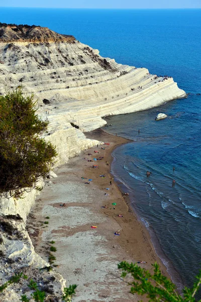 Σκάλα Των Τούρκων Scala Dei Turchi Μεσογειακή Παραλία Agrigento Ιταλία — Φωτογραφία Αρχείου