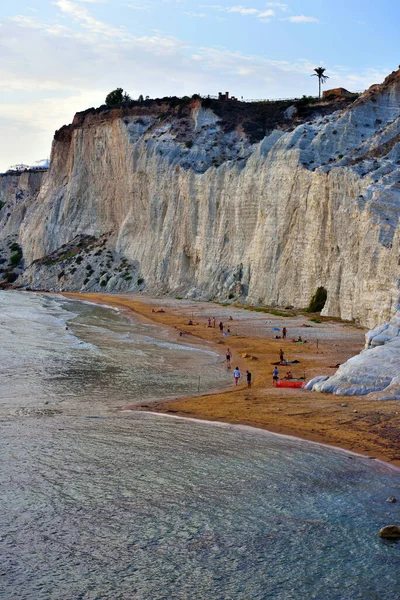 Σκάλα Των Τούρκων Scala Dei Turchi Μεσογειακή Παραλία Agrigento Ιταλία — Φωτογραφία Αρχείου