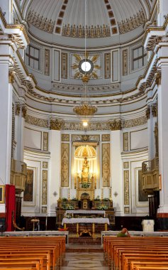 Maria Santissima del Soccorso Bazilikasının ya da ana kilisenin ya da Matrix 'in içi 22 Eylül 2019 Sciacca Sicilya' da Katolik ibadetinin ana yeridir.