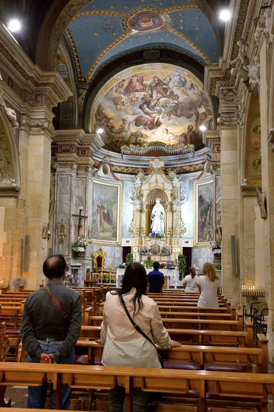 Innenraum Der Basilika Von San Calogero Monte Kronio Sciaicca Italien — Stockfoto