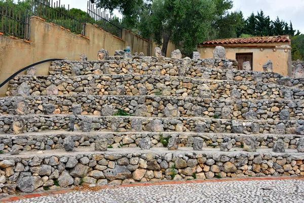 Castillo Encantado Obra Del Escultor Filippo Bentivegna Que Durante Más —  Fotos de Stock