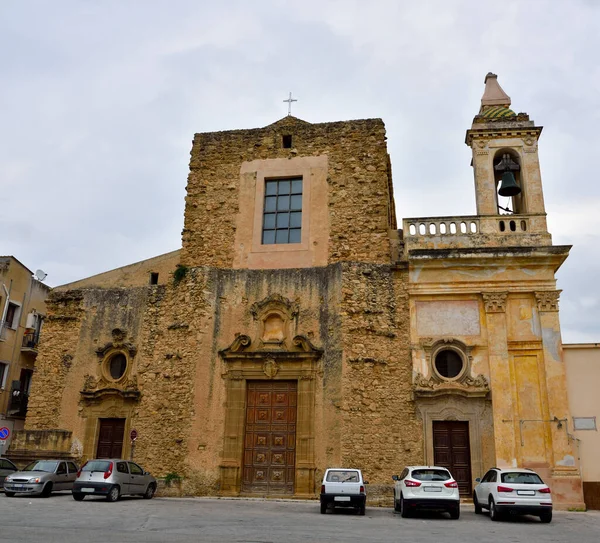 San Agostino Templom Sec Vii Sciacca Szicília Olaszország — Stock Fotó