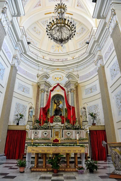 Interior Iglesia Michele Arcangelo Siglo Xvii Septiembre 2019 Sciacca Sicilia —  Fotos de Stock