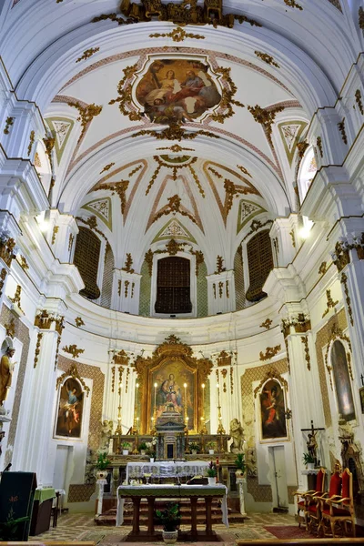 Interiér Kostela Maria Delle Giummare Září 2019 Sciacca Sicílie — Stock fotografie