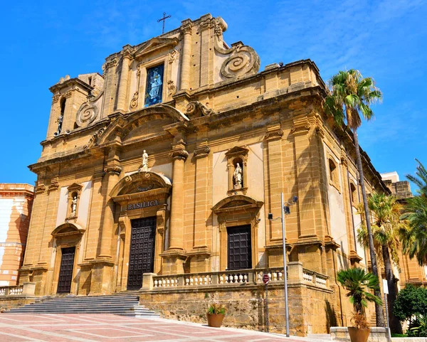Basílica Maria Santissima Del Soccorso Sciacca Sicilia Italia — Foto de Stock