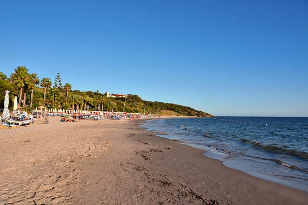 Soverato plajı uzun kumlu plajı 25 Eylül 2019 Sciacca Sicilya