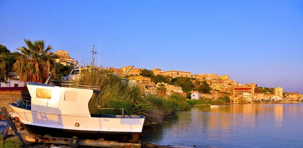 Θέα Στο Λιμάνι Της Sciacca Σικελίας Ιταλία — Φωτογραφία Αρχείου