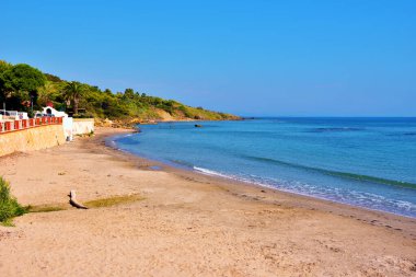 Sciacca Agrigento Sicilya plajı İtalya