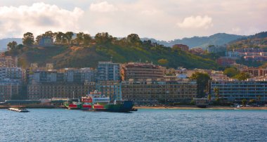 Messina Sicilya İtalya feribotundan görüntü