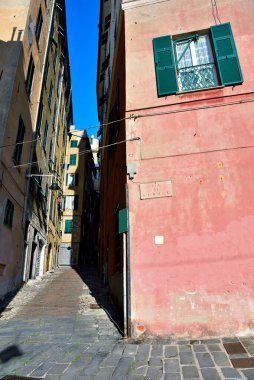 Cenova İtalya 'nın tarihi merkezinin sokakları