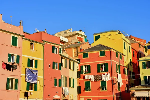 Boccadasse Charakterystyczna Wioska Rybacka Kolorowymi Domami Genua Włochy — Zdjęcie stockowe