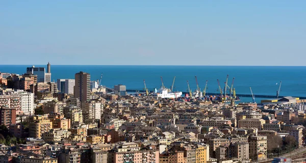 Городская Панорама Порт Генуи Италия — стоковое фото