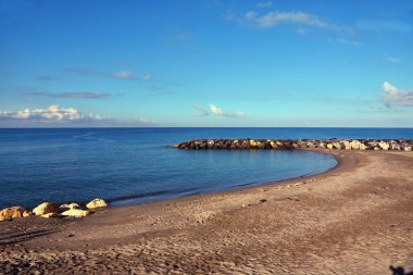 Amantea plajı Calabria İtalya