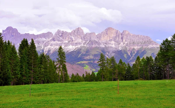 Panorama Dolomitów Pobliżu Obereggen Alto Adige Włochy — Zdjęcie stockowe