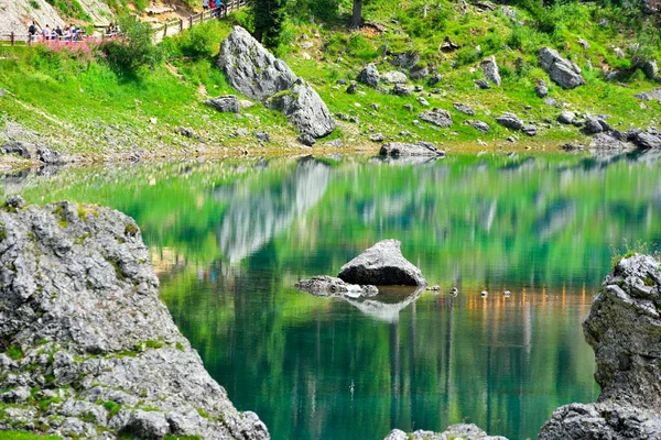 Carezza Jezero Dolomiti Alto Adige Italy — Stock fotografie