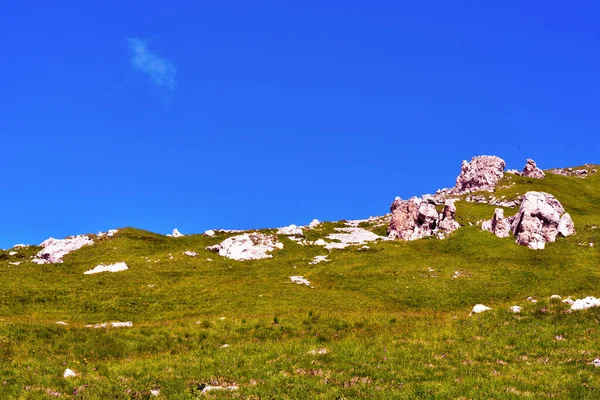 Salta Para Torre Caminho Refúgio Pisa Latemar Predazzo Pampeago Dolomites — Fotografia de Stock