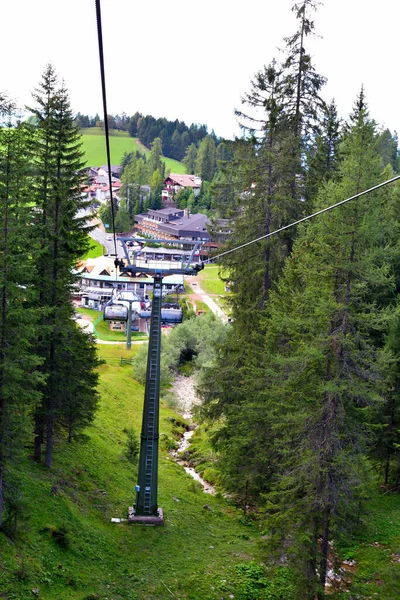 Panoramische Stoeltjeslift Obereggen Oberholz 550M 150M Augustus 2019 Obereggen Italië — Stockfoto