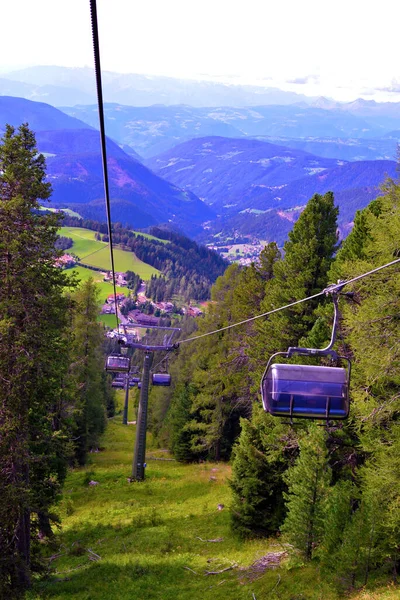 Panoramic Obereggen Oberholz Chairlift 550M 150M Αυγούστου 2019 Obereggen Ιταλία — Φωτογραφία Αρχείου