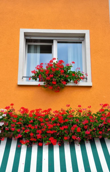 Malerische Fenster Historischen Zentrum Von Folgaria Trient Italien — Stockfoto