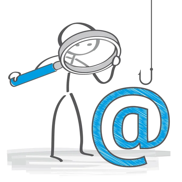 Ilustrasi phising email - Stok Vektor
