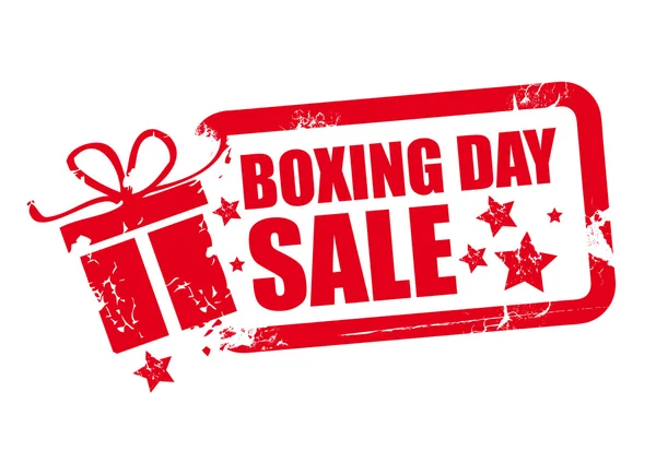 Boxing day sale red design — Stock Vector