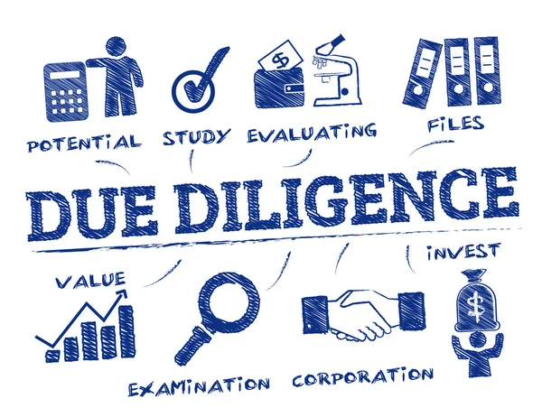 Due Diligence concept doodle — Stock Vector
