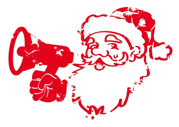 빨간 산타 스탬프 디자인 — 스톡 벡터