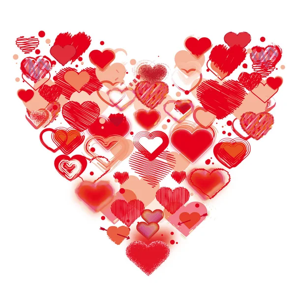 Valentines ilustração do coração —  Vetores de Stock
