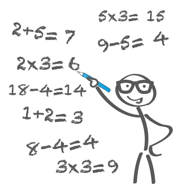 Arithmetic problem vector illustration — Stock Vector