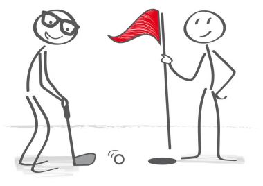 Resimde koyarak Golf