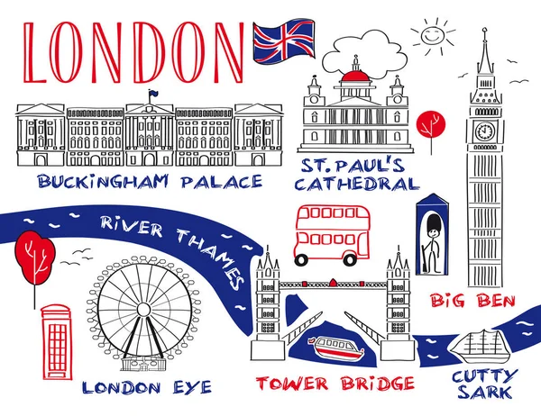 En iyi Londra konumlar — Stok Vektör
