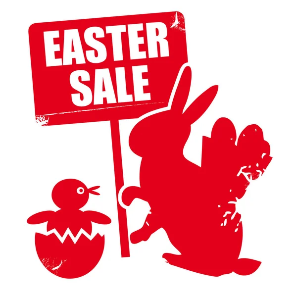 Easter sale grunge rubber stamp vector illustratio — Stock Vector