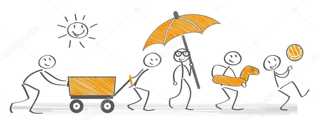 Beach vacation - vector illustration vector