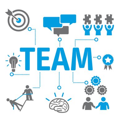 Ekip çalışması conceot simgeleri 