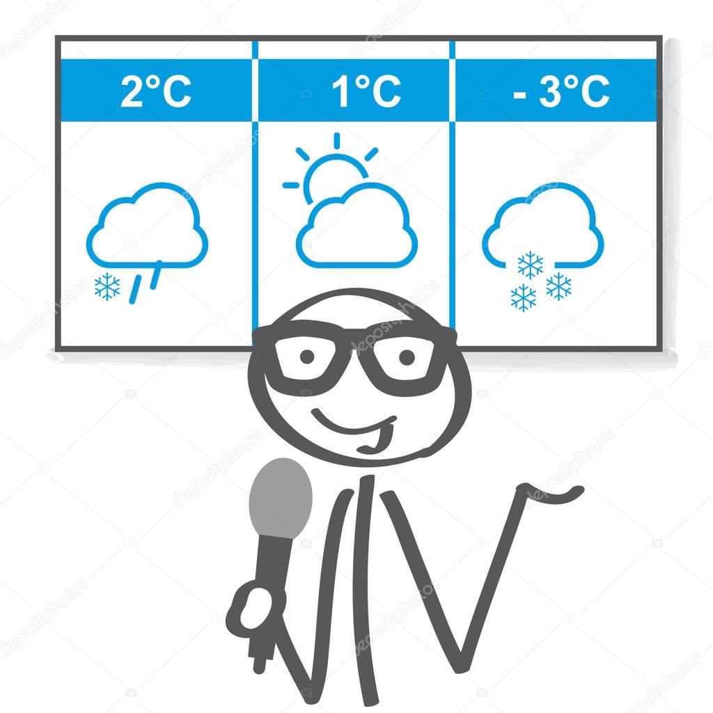 Vector illustration of weather winter news