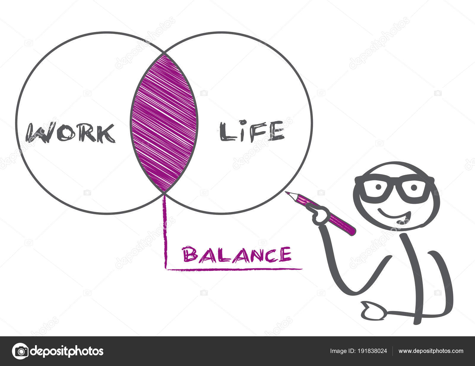 Work-Life-Balance. Vector illustration Stock Vector Image by ...